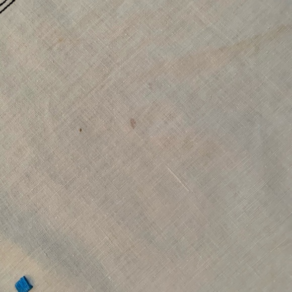 Vintage Handmade Embroidered Round Doily Crocheted Table Cloth 33” - Picture 4 of 9